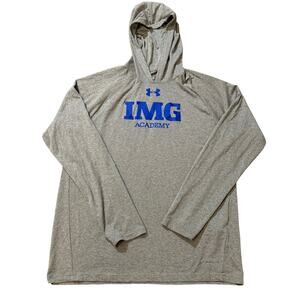 Under Armour IMG Academy Hoodie XL Loose Gray Long Sleeve Performance Shirt